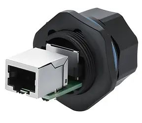 Good Connections S6 RJ45 černá / Spojka / průmyslová / IP65/IP67 / bajonet