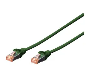 Digitus Cat6 S/FTP zelený / Patch kabel / 2x RJ45 / 0,5 m / AWG 27/7