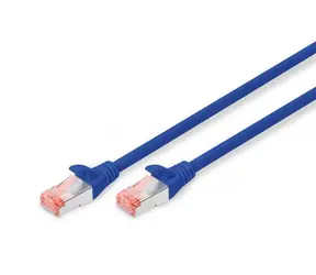 Digitus Cat6 S/FTP modrý 0,25m / Patch kabel / RJ45-RJ45 / AWG 27/7 / LSZH