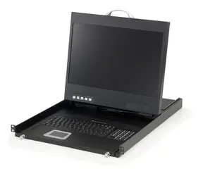 LevelOne KVM konzole 19" LCD 8 portů / KVM konzole / VGA / USB + PS/2 / 1440x900 / černá