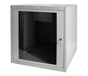 Digitus Dynamic šedá / Nástěnný rozvaděč / 12U / 638,4x600x450 mm / skleněné dveře / IP20