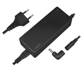 LogiLink Compact černá / Napájecí adaptér pro notebook / univerzální / 90 W / 100-240 V