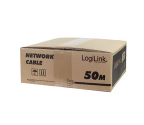 LogiLink černá / Instalační kabel / Cat7 / S/FTP / 50 m / 1000 MHz / bez halogenu