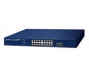 Planet GS-2210-16P2S / Switch / PoE+ / 16x 1Gb RJ-45 / 2x SFP / 240W / L2