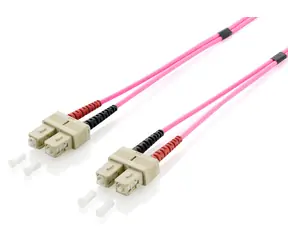 Equip optický kabel SC-SC OM4 15m / Patch kabel / Multimode / Duplex / fialová