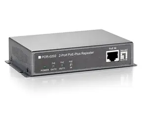 LevelOne PoE repeater černá / PoE repeater / 3x Fast Ethernet / dosah +100 m / nástěnná montáž