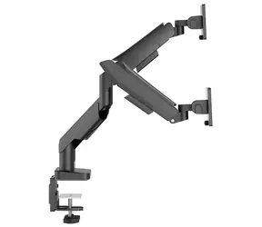 LC-Power LC-EQ-A34B-D / Stolní držák pro 2 monitory / do 34" / VESA 75x75, 100x100 / nosnost 20 kg / černá