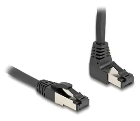 Delock / Síťový kabel RJ45 / Cat.8.1 S/FTP / pravoúhlý - přímý / 2 m / černá