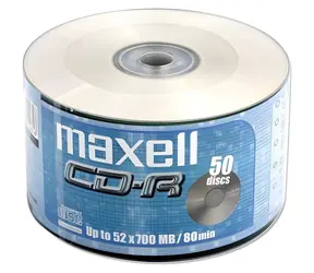 Maxell CD-R 700MB / Optický disk / 52x / 80 min / Shrink 50 ks