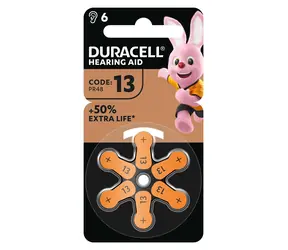 Duracell EasyTab 13 (PR48) / Baterie do naslouchadla / 6 ks