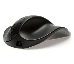 BakkerElkhuizen HandShoeMouse L pravá černá / Ergonomická bezdrátová myš / RF Wireless / 1000 DPI / dobíjecí baterie