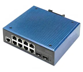 Digitus DN-651157 / Switch / L2 Managed / 8x Gigabit RJ45 + 2x SFP / PoE / DIN lišta