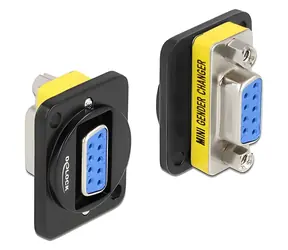 Delock D-Typ modul DB9 - DB9 černá / Redukce / plochá / plast