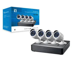 LevelOne DSK-8001 bílá / Kamerový set / 8kanálový rekordér / 4x kamera 2 MP / IP66 / IR 30 m