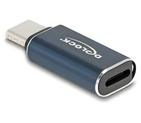 DeLock USB-C 2.0 (M) - Lightning (F) antracitová / Adaptér / PD 3.0 35 W / 0,48 Gbit/s