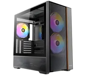 Antec FLUX REAR černá / Skříň / ATX / 2x USB-A 3.2 / 1x USB-C / 3x 140mm + 2x 120mm / tvrzené sklo / bez zdroje