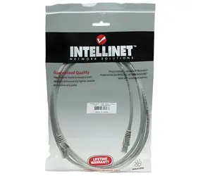 Intellinet U/UTP Cat5e šedá / Patch kabel / RJ-45 / 5 m / Pozlacené kontakty