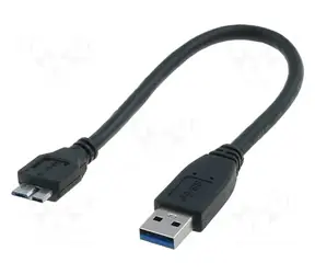 Digitus USB 3.0 černá / USB kabel / USB A - Micro USB B / 0,25 m