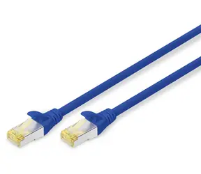 Digitus modrá / Patch kabel / Cat6a S/FTP / 0,25 m / RJ-45 / LSZH