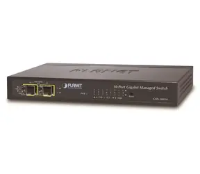 Planet GSD-1002M / Switch / 8x Gigabit RJ-45 / 2x SFP / Managed L2/L4 / PoE