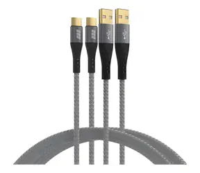 EFB USB-A - USB-C / Sada nabíjecích kabelů / 60 W / QC 3.0 / 2× 1 m / textilní opláštění