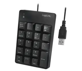 LogiLink Keypad černá / Numerická klávesnice / USB-A / 19 kláves