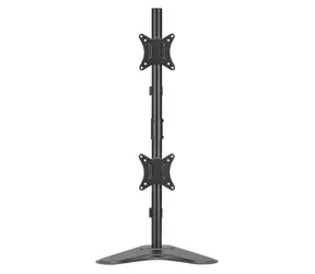 Equip černá / Stolní držák pro dva monitory / 17-32" / vertikální 360° / 9 kg / VESA 75-100 mm