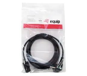 Equip CEE 7/7 90° - C13 černý / Napájecí kabel / 3 m / 250 V / 10 A