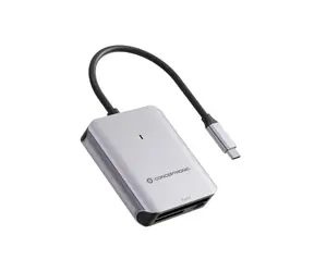 Conceptronic šedá / Čtečka paměťových karet / USB-C 3.2 Gen 2 / SD / microSD / CFast 2.0 / 10 Gbps