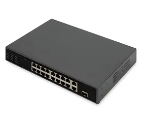 Digitus DN-95355 / Switch / 16x 10/100 PoE / 1x Gigabit Combo / 32W/port / do racku