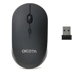 Dicota Silent V2 černá / Bezdrátová optická myš / tichá / 800-1600 DPI