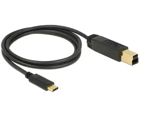 Delock USB-C - USB-B černá / Kabel / USB 3.2 Gen 2 (10 Gbit/s) / 1 m