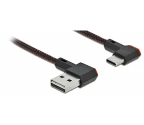 Delock / USB kabel / USB-A - USB-C / úhlový / 0,2 m / černá