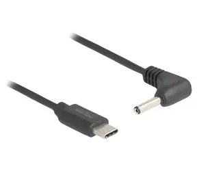 Delock USB-C - DC 3,5 x 1,35 mm 90° černá / Napájecí kabel / 1,5 m / 5 V / 1 A