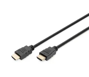 Digitus HDMI 5m černý / Kabel HDMI / 4K 60Hz / HDMI 2.0 / Ethernet, ARC, pozlacené konektory