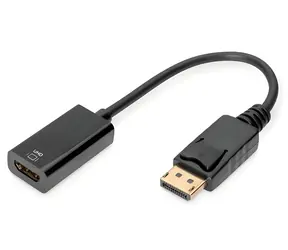 Digitus DisplayPort na HDMI černá / Adaptér / Aktivní / 4K 30 Hz / HDCP 1.3