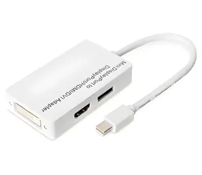 Digitus Mini DP/M - DVI-D/F / Redukce / 0,2 m / bílá