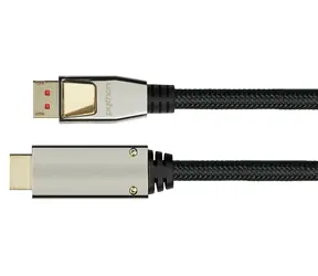 Python černá / Kabel DisplayPort - HDMI / DP 1.4 - HDMI 2.0 / 4K 60Hz / 1 m / pozlacené konektory