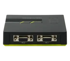 LevelOne KVM-0222 černá / KVM switch / 2 porty / USB / VGA / 2048x1536