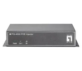 LevelOne POI-4000 černá / PoE injektor / Fast Ethernet / 1 port / 56 W