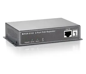LevelOne PoE repeater 3x FE, kaskádovatelný / Síťový repeater / IEEE 802.3af / dosah 100 m