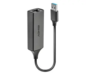 Lindy USB 3.0 Gigabit Ethernet adaptér / Síťový adaptér / USB-A 3.0 / RJ45 / 10/100/1000 Mbit/s / stříbrná