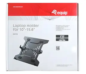 Equip černá / Držák pro notebook / VESA 75×75, 100×100 / nosnost 4,5 kg / 10 – 15,6”