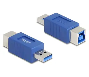 DeLock 67217 USB Type-A - Type-B modrá / Adaptér / 5 Gbit/s / křížený