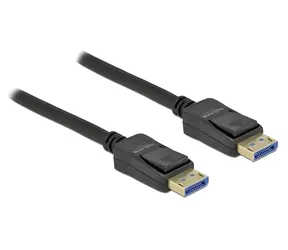 DeLock DisplayPort (M) - DisplayPort (M) 1 m černá / DisplayPort kabel / 10K / 60 Hz / 54 Gbit/s / DP 2.0