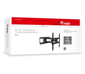 Equip Držák TV 32-55" černá / Držák TV / naklápěcí a otočný / VESA 400x400 mm / nosnost 50 kg