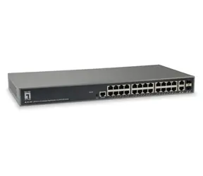 LevelOne GEL-2681 / Switch / 24x Gigabit / 2x SFP combo / L3 Lite Managed / 19"
