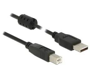 Delock USB A (M) - USB B (M) černá / Kabel / USB 2.0 / 0,5 m