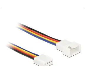 DeLock prodlužovací kabel ventilátoru 4-pin PWM samec/samice 30 cm / Prodlužovací kabel / 4-pin PWM / 0,3 m
