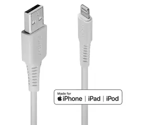 Lindy USB-A - Lightning bílá / Datový kabel / 1 m / USB 2.0 / MFi certifikovaný